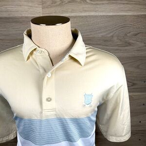 Footjoy Color-Block Striped Short-Sleeve Performance Country Club Golf Polo